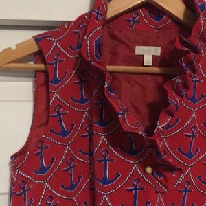 Talbots red anchor dress